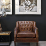 Chesterfield Ledersessel braun 1