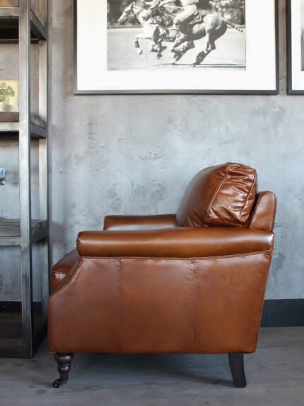 Rindsleder Sessel cognac 3