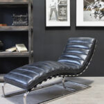 Vintage Relaxliege Leder schwarz 1