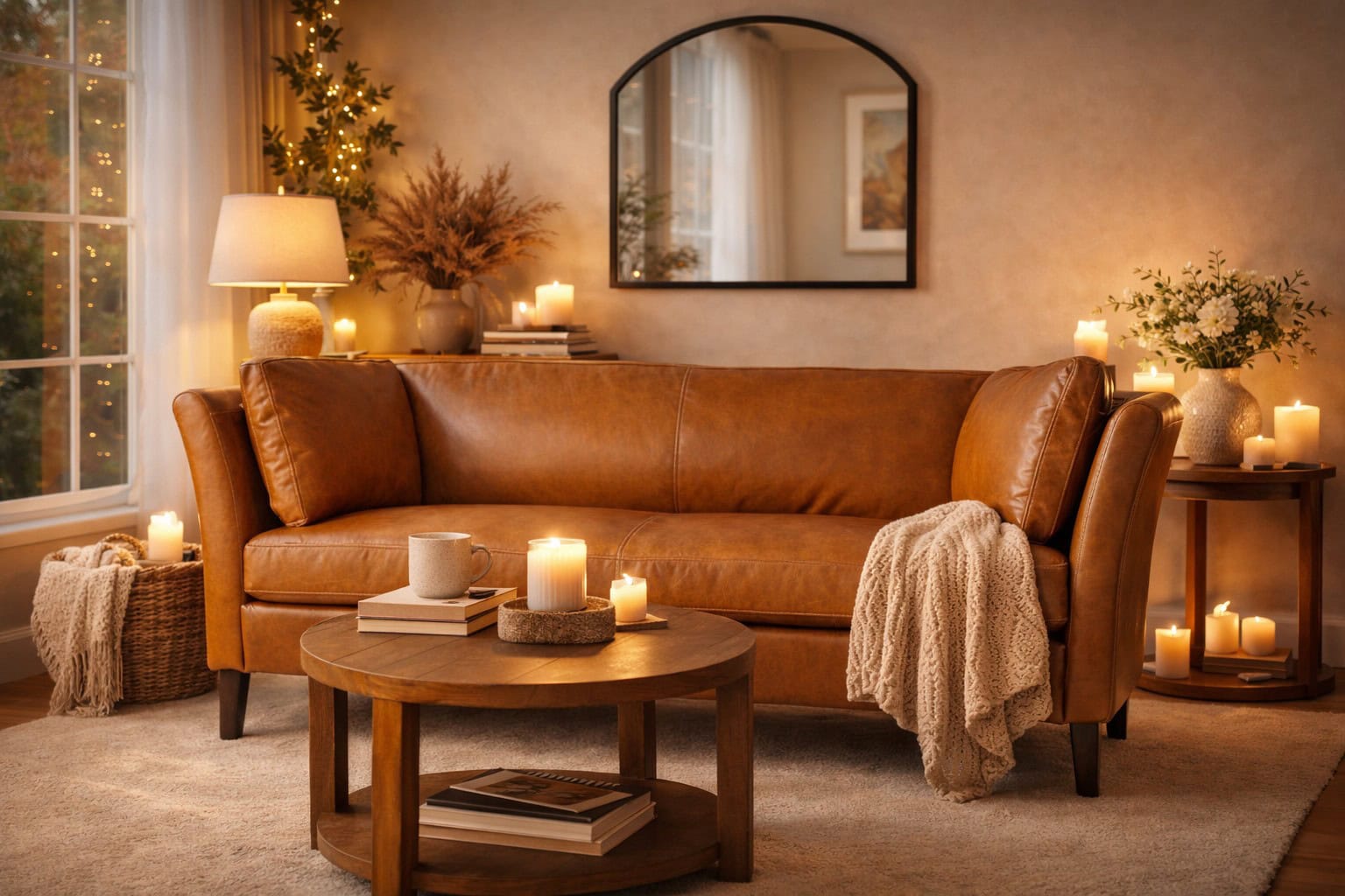 Vintage Clubsofa Ledersofa Kopenhagen 2-Sitzer Rindsleder Echt Leder cognac