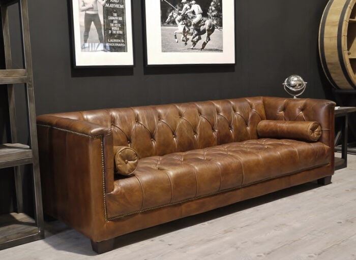 Chesterfield Couch braun 2