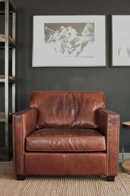 Vintage Ledersessel braun 2